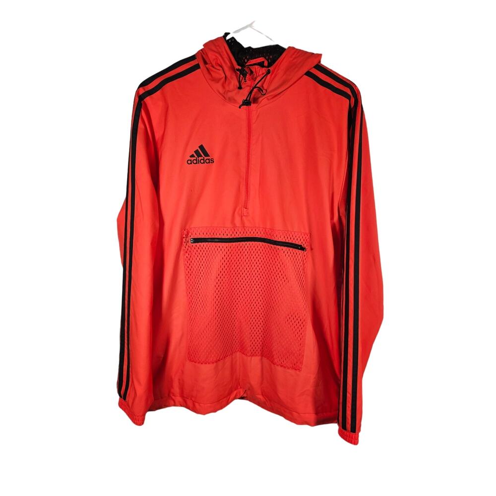 Adidas Men's Jacket Tango Soccer Hooded Cage‎ Windbreaker Medium EUC